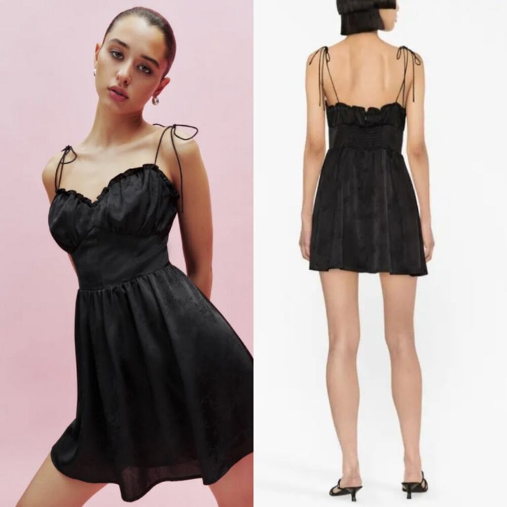 Reformation Austine Mini‎ Dress US 8 Solid Blogger Fav Feminine Classic